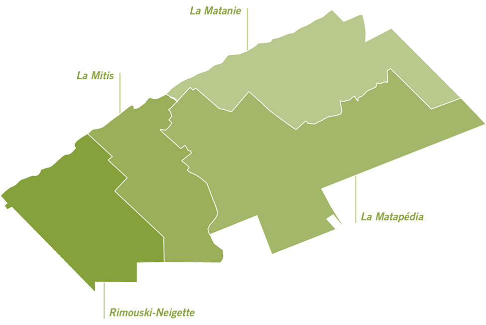 Rimouski-Neigette | La Mitis | La Matanie | La Matapédia