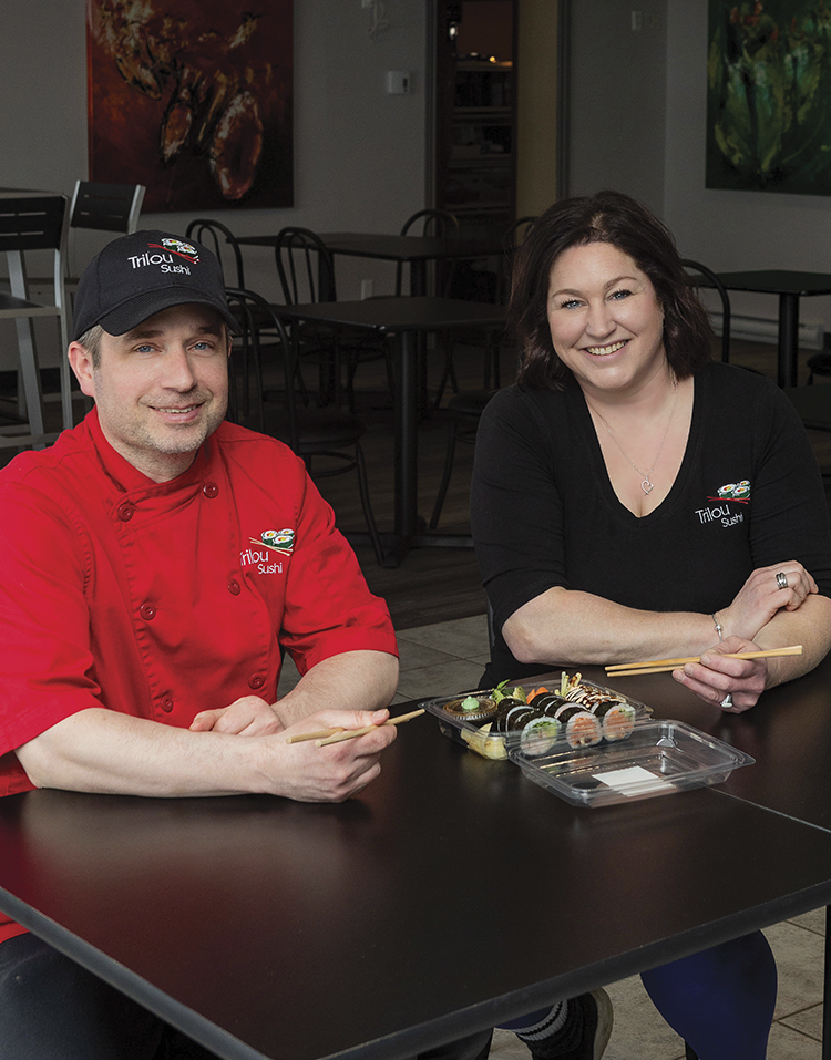 Sur une lancée - Trilou Sushi - Dave Bérubé, chef et Anick Blouin, propriétaire