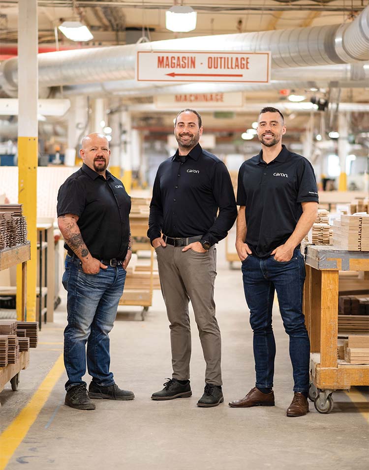 Histoire à succès - Les Industries Caron - Steve Giroux, Antoine Dubé-Caron et Charles Caron-Marquis